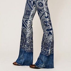 Free People Flare Died Jeans